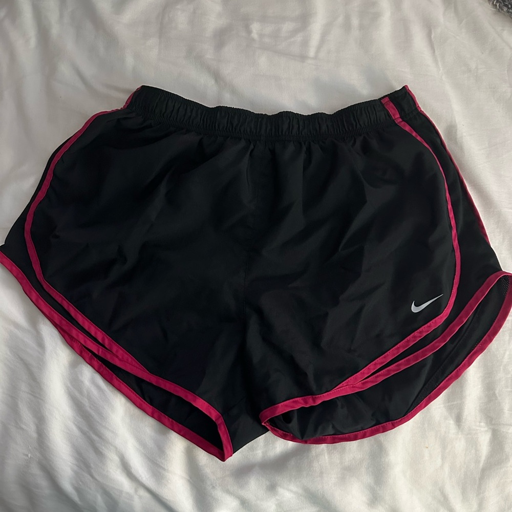 Nike Women's Athletic Shorts Black with Pink Trim